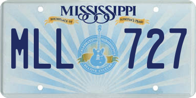 MS license plate MLL727