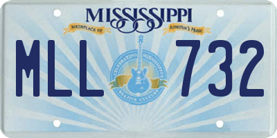 MS license plate MLL732