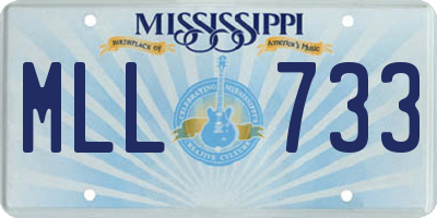 MS license plate MLL733