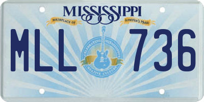 MS license plate MLL736