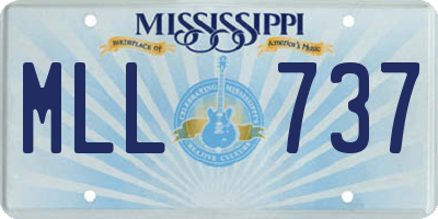 MS license plate MLL737