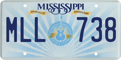 MS license plate MLL738