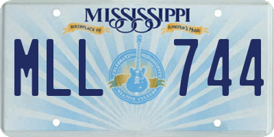 MS license plate MLL744