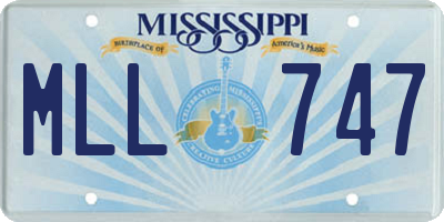 MS license plate MLL747