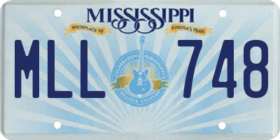 MS license plate MLL748