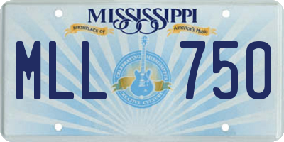 MS license plate MLL750