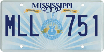 MS license plate MLL751