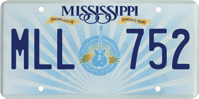 MS license plate MLL752