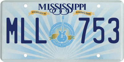 MS license plate MLL753