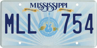 MS license plate MLL754