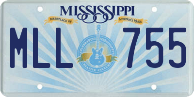 MS license plate MLL755