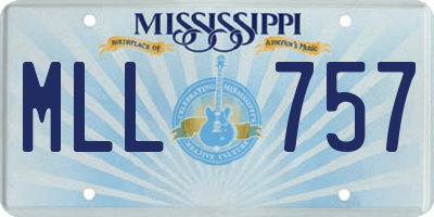 MS license plate MLL757