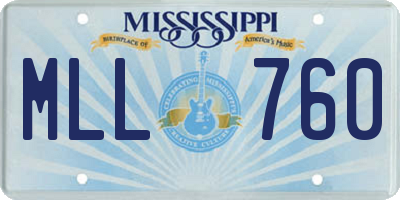 MS license plate MLL760