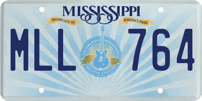 MS license plate MLL764