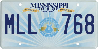 MS license plate MLL768