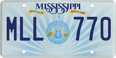 MS license plate MLL770