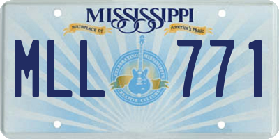 MS license plate MLL771