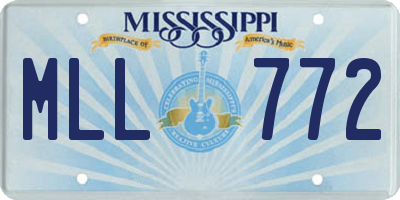 MS license plate MLL772