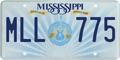 MS license plate MLL775