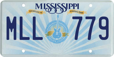 MS license plate MLL779