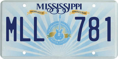 MS license plate MLL781