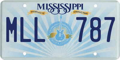 MS license plate MLL787
