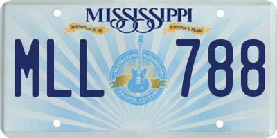 MS license plate MLL788