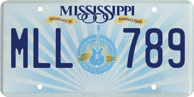 MS license plate MLL789