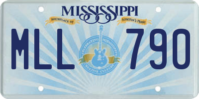 MS license plate MLL790