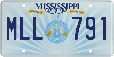 MS license plate MLL791