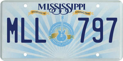 MS license plate MLL797