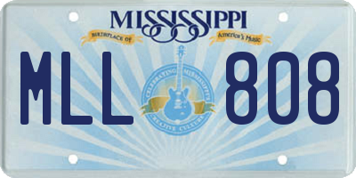 MS license plate MLL808