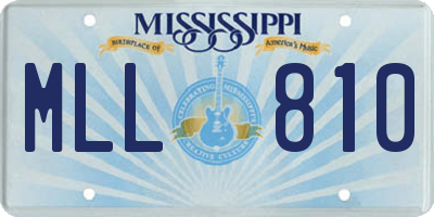 MS license plate MLL810
