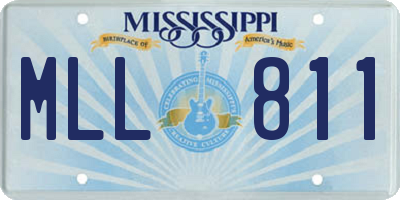 MS license plate MLL811
