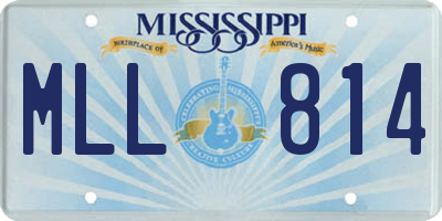 MS license plate MLL814