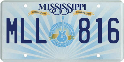 MS license plate MLL816