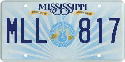 MS license plate MLL817
