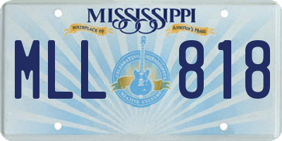MS license plate MLL818