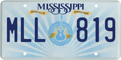 MS license plate MLL819