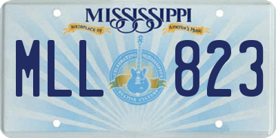 MS license plate MLL823