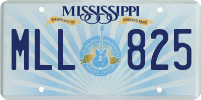 MS license plate MLL825