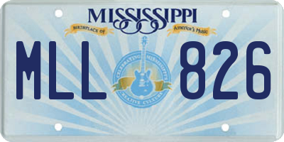 MS license plate MLL826