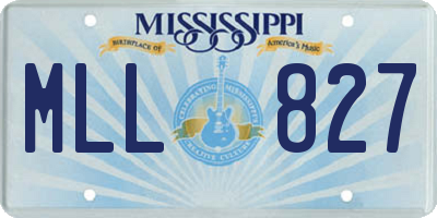 MS license plate MLL827