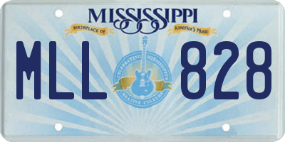 MS license plate MLL828