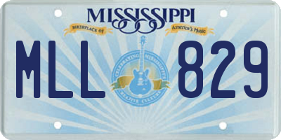 MS license plate MLL829