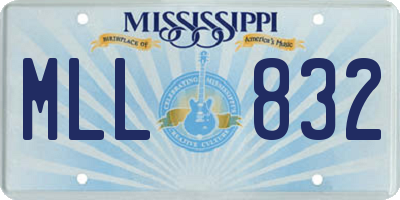 MS license plate MLL832