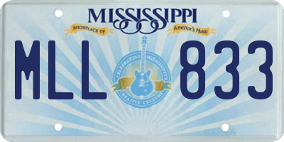 MS license plate MLL833