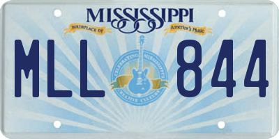 MS license plate MLL844
