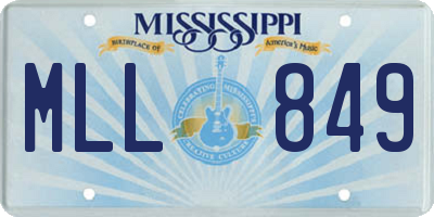 MS license plate MLL849