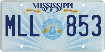 MS license plate MLL853
